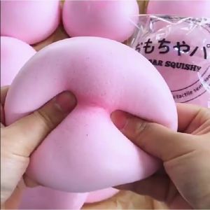 HUIHEYU Simulated Buns Squishy Toy Slow Rising Suction Finger Sensory Toy Student Pink Bread Squishy Adults Kids