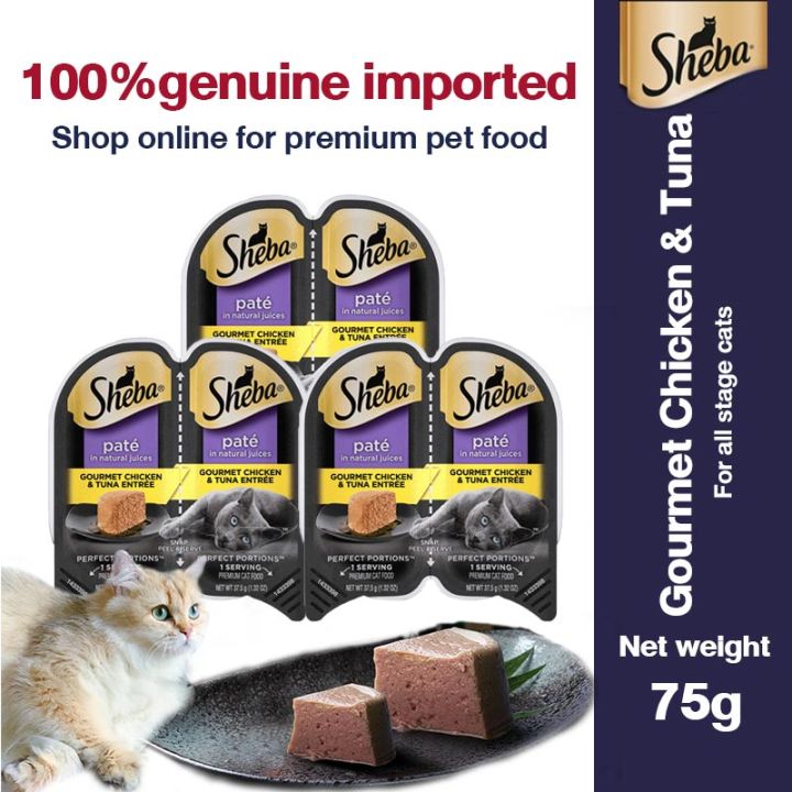 Sheba Wet Cat Food for All Stage Cats Gourmet Chicken & Tuna Flavor Comprehensive Nutrition