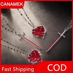 【CANAMEK】 Thời trang và đẹp mô phỏng thanh kiếm Vòng Cổ Trái Tim thiết lập thanh lịch người đàn ông và phụ nữ áo len chuỗi xương đòn chuỗi vài món quà
