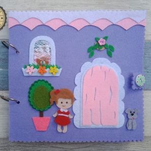 Sách vải Nhà búp bê (Hình thật 100%) - Đồ chơi sách vải Handmade cho bé - Sách vải Búp bê - Đồ chơi Nhà Búp bê Mini
