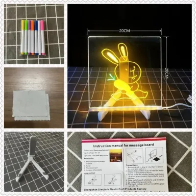 ZIIIRA with Light LED Drawing Board Clear Acrylic Lumiboard Colors Interactive LED Message Board Gift