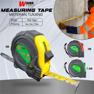 Meteran 3 5 7.5 Meter Meteran Bangunan Roll Karet Murah Pengukur WOIRX TOOL