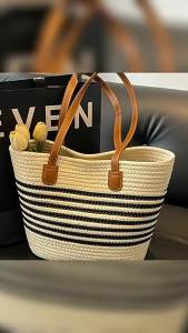 Trendy Single Shoulder Straw Bag New Trendy Womens Bag Large Capacity Woven Tote Bag Beach Vacation Handbag Beach Bag [ Free Shipping ]