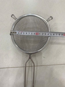 Vợt lưới inox rây lọc loại tốt dày có 2 quai gác tiện dụng dùng làm vợt đồ chiên Size Nhỏ 15cm