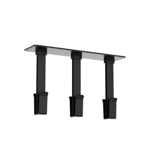 YERZ Plastic Under Cabinet Cup Rack 6 Hooks Punch Free Upside Down Cup Rack Creative Draining Wine Glass Hanging Rack for Kitchen