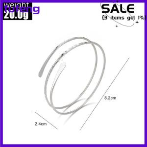 fufeng Color Personality Punk Arm Ring Serpentine Metal Hollowed Out Multi-layer Smooth Bracelet Arm Ring For Women Jewelry