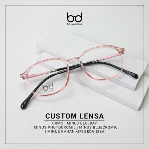 Kacamata Minus Wanita dan Pria Frame Plastik Lentur 2127