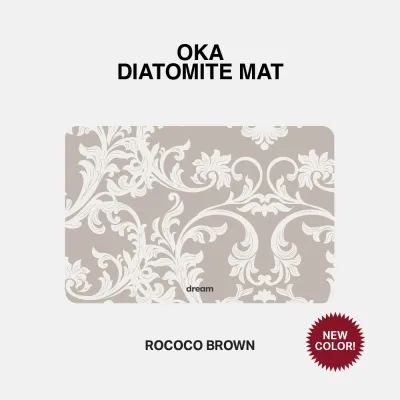 CUSHY SOFT DIATOMITE MAT OKA พรมชนิดนุ่ม รุ่น โอกะ ทำจากผงดินเบาธรรมชาติ ดูดซึมน้ำเร็ว แห้งไวภายใน 15 วินาที เส้นใย Polyester ให้ความรู้สึกเรียบและนุ่ม ไม่ทำร้ายผิว