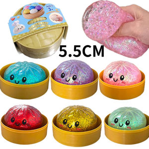 Colorful Simulated Dumpling Squishy Toy Relaxing Relieve Anxiety Antistress Enhance Happiness Rebound Squeeze Reliever Toy