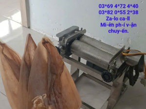 Máy cán ép khô mực tơi xốp chạy điện