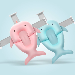 Trẻ sơ sinh tắm Đệm gối trẻ sơ sinh lưới tắm hỗ trợ mat với dây đai điều chỉnh và nonslip tính năng an toàn cho bé