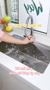 Đầu Vòi Tăng Áp Dài 18cm Vòi Nước Xoay 360 Độ Nhiều Chế Độ Tiết Kiệm Nước- SMH