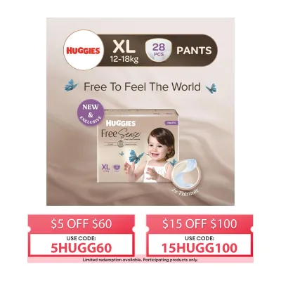 Huggies Free Sense Baby Diaper Pants XL 28s