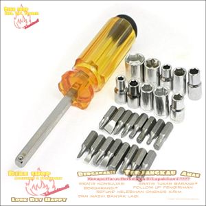 OBENG KUNCI SHOCK SET 28PCS PERLENGKAPAN ALAT PERKAKAS TERMURAH