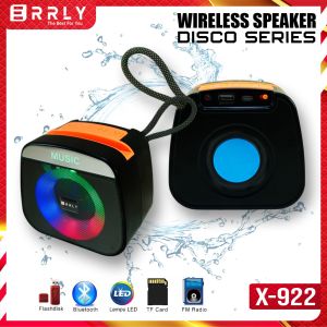 ERRLY X922 Speaker Bluetooth Portable LED Disco RGB Speker Wireless TWS 2 IN 1 Power Bass + Stand Hp