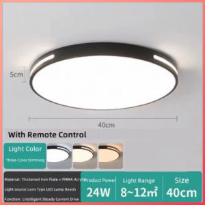 [Ready] 18W/24W/36W Tri Color Ceiling Light / Circle/Square Modern LED Indoor Light