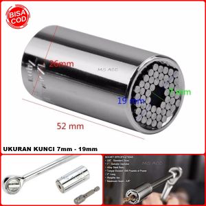 Gator Grip Universal Kunci Pas Serbaguna Multifungsi Fleksibel Ukuran 7mm 19mm Bahan Stainless MS