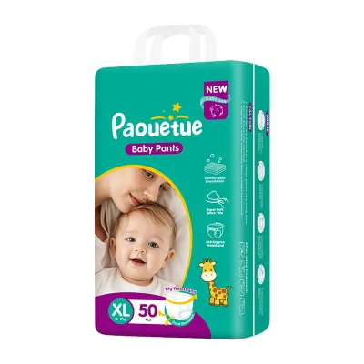 New Unisex Baby Pull-Up Pants or Tape Diapers M/L/XXL/XXXL Sizes 50PCS with Breathable Triple Layer Protection for 9-25KG