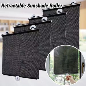 Sunshade Roller Retractable Blinds Blackout Curtains Suction Cup Window Blinds for Car Windshield