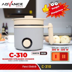 Advance C-310 Panci Listrik 1.8L Panci Elektrik Multifungsi Warmer Steamer Cooker