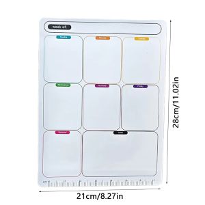 LUXURYLYN 1Pcs Soft Fridge s ic Monthly Weekly Planner Calendar Sticker Durable Erasable Note Message Board Refrigerator
