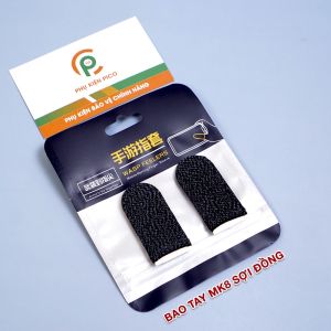 Bao tay chơi game Pro Bạc 24K cao cấp - Găng tay chơi game MK8 Gaming Sợi Đồng nguyên chất - Bao ngón tay chơi game pubg