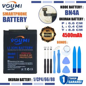 VOUMI BN4A Baterai Battery Double IC Power high Capacity Xiaomi Redmi Note 7 / Note 7 Pro