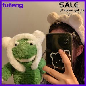 fufeng Girls Cute Plush Bear Rabbit Ears Headband Autumn Winter Head Hoop Cartoon Girls Kid Hairband Headdress Hair Accessories
