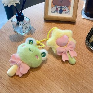 1pcs CuteCreative Candy Creatures Car Couple Backpack Pendant Bag Hanging Cute Pink Capybara Plush Keychain Doll New 2025