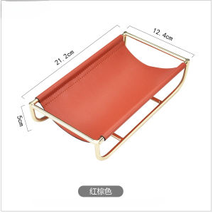 LDIES Leather Storage Rack Entrance Desktop Storage Rack Key Storage Tray Leather Key Holder Home Accessories Bedroom Supplies 1pc Z8K4H