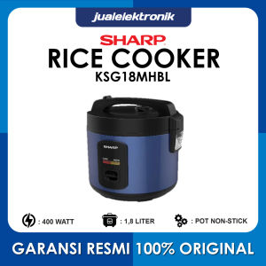 Sharp KSG18MHBL Rice Cooker 1.8 Liter 400 Watt Blue Black Anti Lengket Bergizi