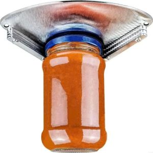 KECTTIO Stainless Steel Under Cabinet Jar Opener Cabinet Mounted Sturdy Jar Lid Remover Bottles Opener Rustproof Table Bottom Can Opener for Elderly
