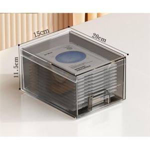 Shoclassyhshop transparent Drawer Model Stackable makeup box lipstick mask skincare products dressing table organizer