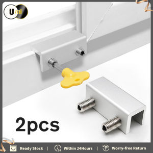 2Set Aluminum Alloy Sliding Window Locks Adjustable Window Safety Lock Child Anti Theft Door Restrictor Stopper