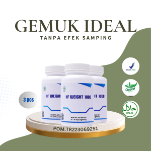 3 PCS | Penggemuk Badan | Obat Gemuk Weight 1000 Isi 60 Kapsul