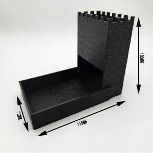 (HD1)Portable Dice Tower for Tabletop RPG Folding Game Dice Roller for Storage Stable Desk Accessory to Reduce Interference - Essential Gift for Gamers [Word Count: 24]
