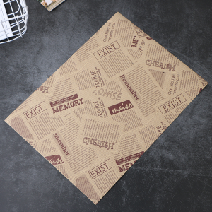 100Pcs Food Wax Paper Sandwich Bread Burger Bento Cake Wrapper Baking 28x38CM Nonstick Oil-Paper Barbecue Fries Hamberger Wrapping Paper Food Grade Waterproof Greaseproof Home Made DIY Packing Kitchen Dining Placemat