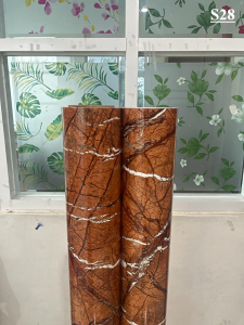 Wallpaper Sticker Dinding Glosy Granit Marmer Tahan Panas Air Motif gold Emas Terbaru