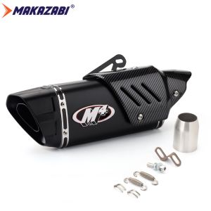 Universal Motorcycle Exhaust Muffler Pipe Escape Modified Muffler M4 Canister Tail PIPE Universal For Mt07 Rc390 Zx6r R6 Cb400 Gsx GSX-S750 Adv150 CBR1000 ninja 400 Z900 etc