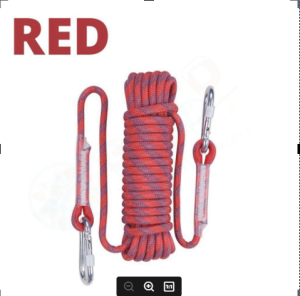 I Hoem Professional outdoor rock climbing rope diameter 12mm  with 2 climbing buckles 10 20M escape rescue safety rope