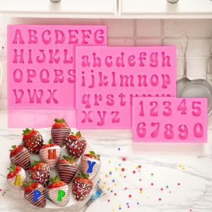 GG 3D Letter Number Silicone Fondant Molds Chocolate Cake Molds Cake Decorating DIY Tools Jelly Cookies Baking Printing Mould