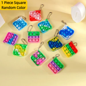 Pop It Toys Bubble Pop Squeeze Popping Fidget Keychain For Kids Goodie Bag Fillers Birthday Party Childrens Day Gift