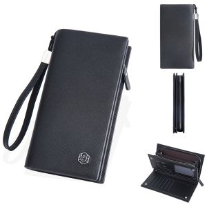 Men Long Wallet Button Zipper Dompet Panjang Lelaki Dan Wanita Clutch Bag Beg Duit Lelaki (W-045)