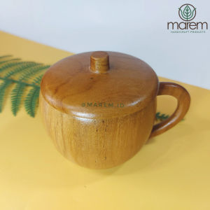 CANGKIR KOPI KAYU JATI | CANGKIR SET JATI 200ML