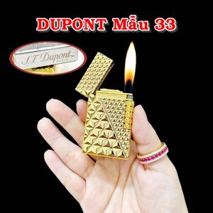 BẬT LỬA DUPONT VÂN KIM CƯƠNG LỚN M-33 XÀI GAS