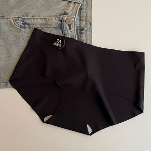 PaulWeekend กางเกงในหนังน้ำนมสำหรับผู้หญิงกางเกงในสตรีเอวปานกลางไร้รอยต่อชิ้นเดียวไม่มีสะโพกออกกำลังกายโยคะ