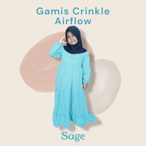 Gamis Anak Crinkle Airflow Usia 5-12 tahun