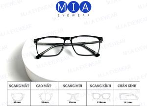 Gọng kính MIA EYEWEAR G57 kiểu dáng vuông thời trang nam nữ