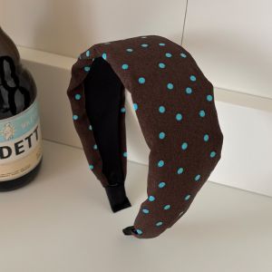 Gentle Wide Side French Polka Dots Headband Sweet Non Slip Wash Face Hair Band Headwear Hair Accessories For Women Girls h2610