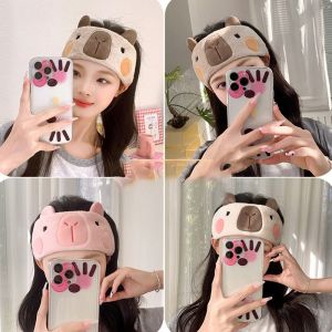 AZDH ปีกกว้างกว้าง ที่คาดผมคาลิปบาร่า หลายสี ขนแกะปะการัง ที่คาดผมการ์ตูน ตลกๆ สัตว์สัตว์สัตว์ ที่คาดผมแต่งหน้า ห้องน้ำในห้องน้ำ